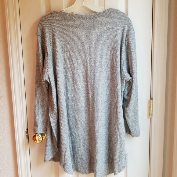 NWT SILVERWEAR GRAY 3/4 SLEEVE SOFT SWEATER SZ XXL - Picture 3 of 4